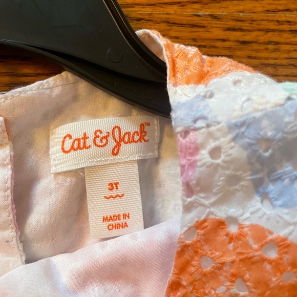 🎯Cat & Jack rainbow colored eyelet dress size 3T. Excellent condition 🎯 - Picture 4 of 6